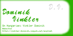 dominik vinkler business card